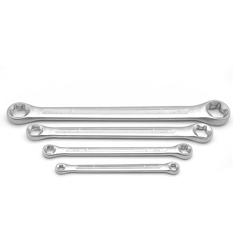 P1TOOLS 4-Pcs Star Wrench Set E-Torx Box Wrench Set Tork E-Ring Spanner Set E6 E8 E10 E12 E14 E18 E20 E24 - Image 5
